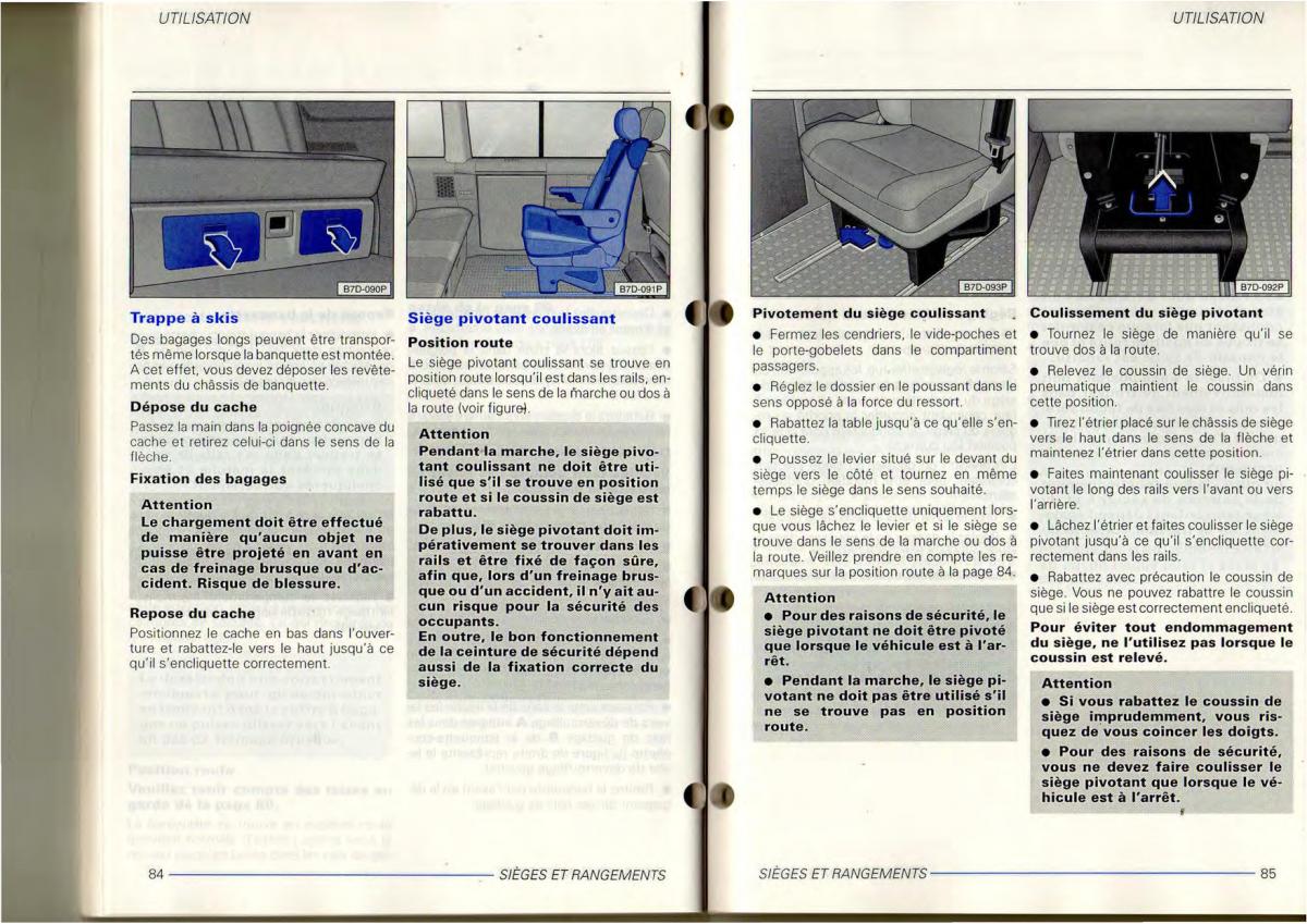 VW Transporter T4 manuel du proprietaire / page 44