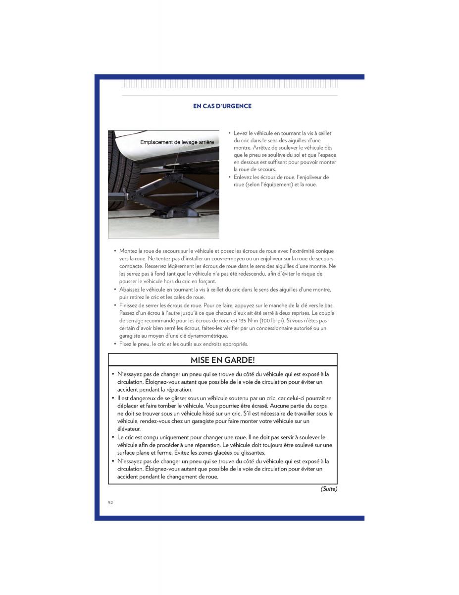 Chrysler 200 Convertible II 2 manuel du proprietaire / page 52