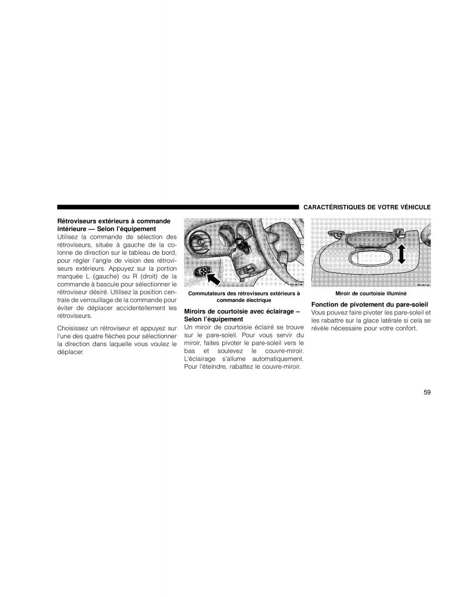 Chrysler Sebring Convertible III 3 manuel du proprietaire / page 59