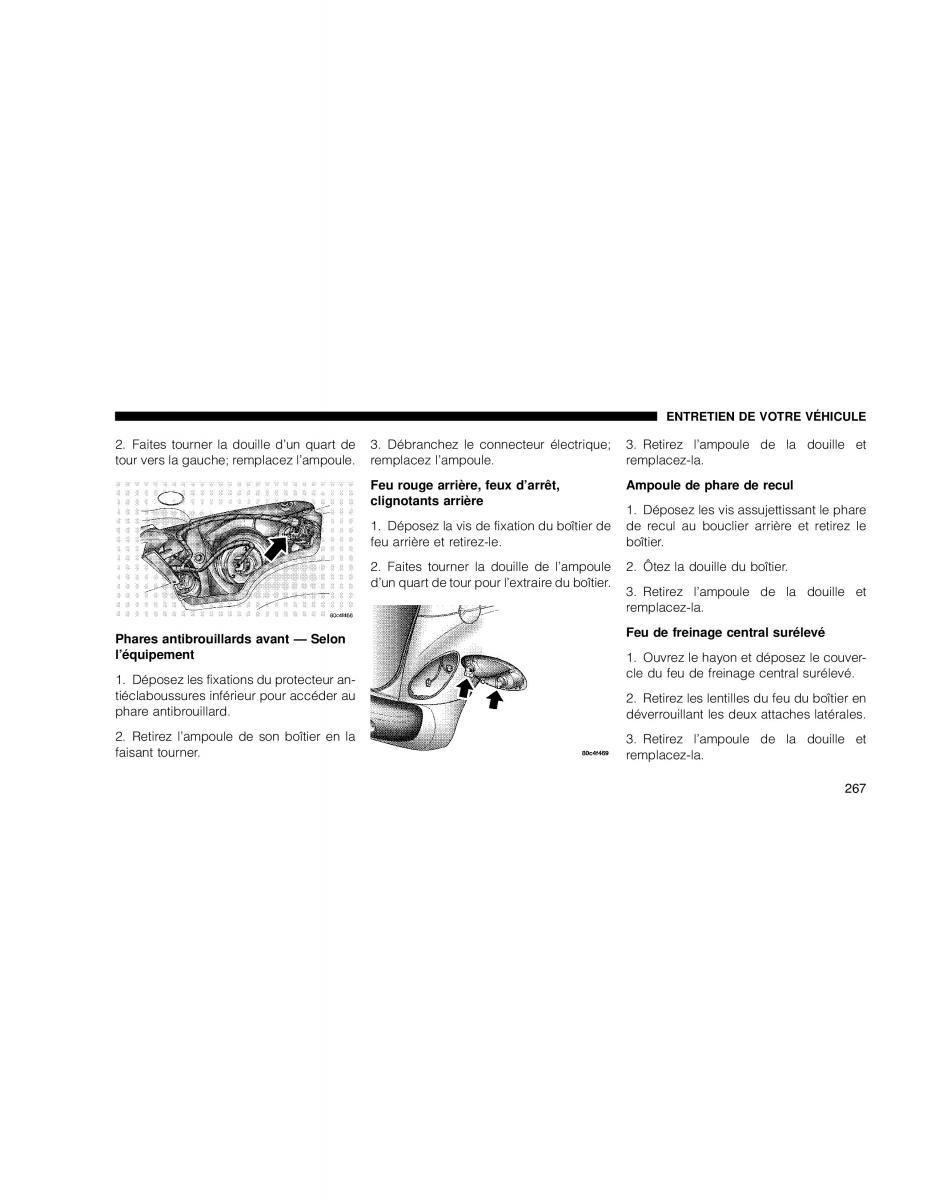 Chrysler Sebring Convertible III 3 manuel du proprietaire / page 267