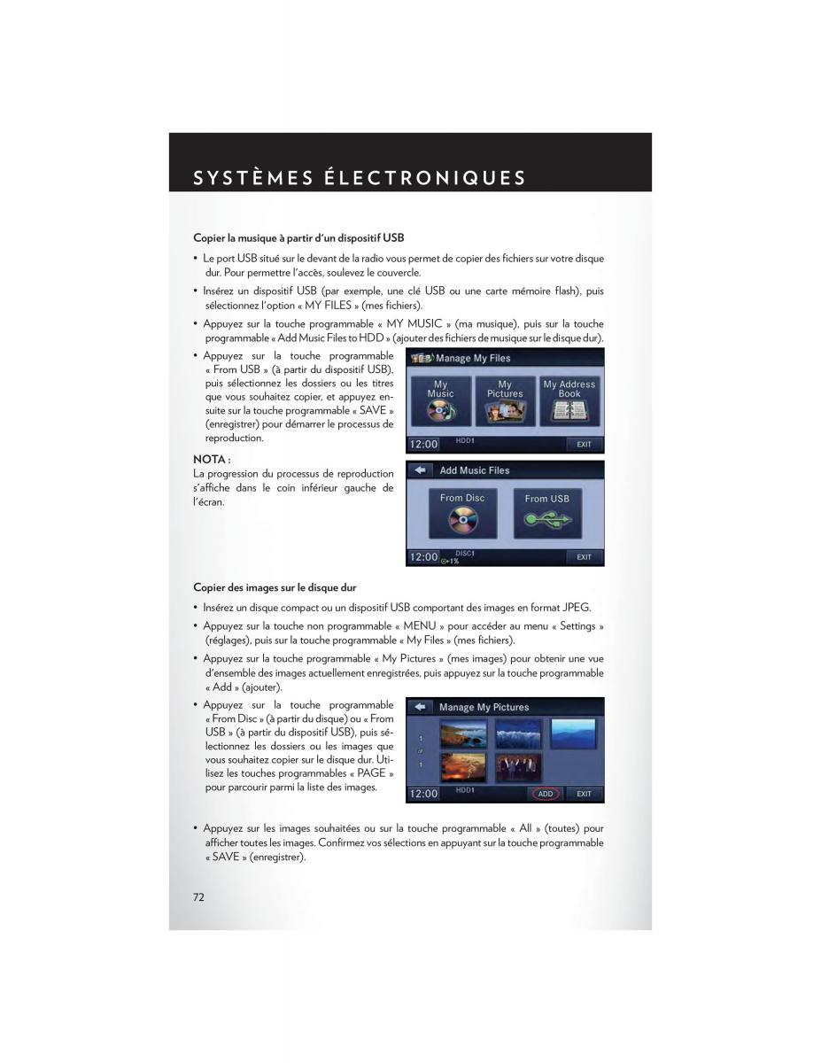 Chrysler Town and Country V 5 manuel du proprietaire / page 74