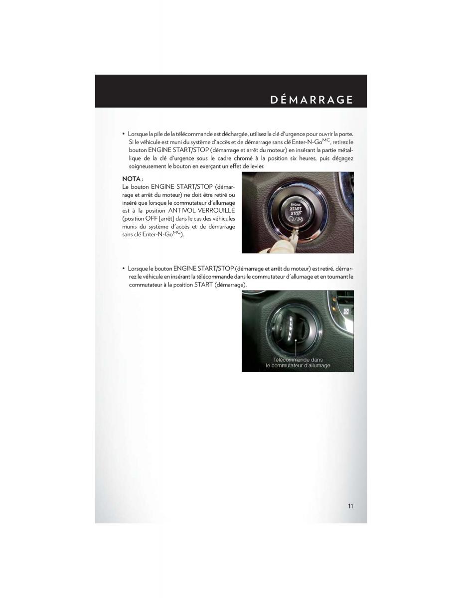 Chrysler Town and Country V 5 manuel du proprietaire / page 13