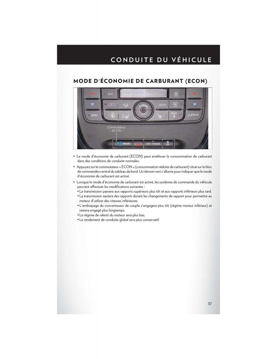 Chrysler Town and Country V 5 manuel du proprietaire / page 39