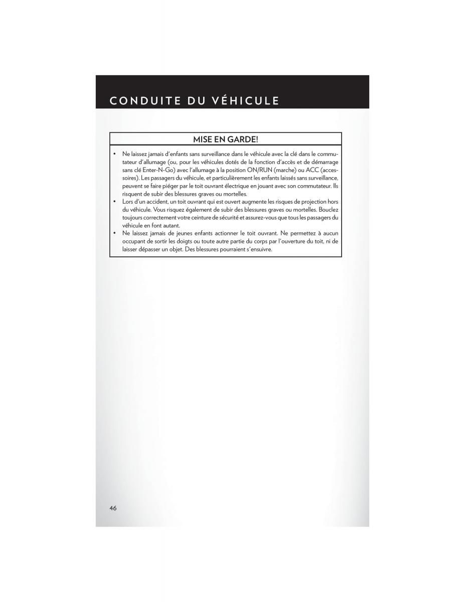 Chrysler Town and Country V 5 manuel du proprietaire / page 48