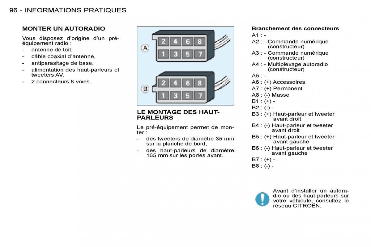 Citroen Berlingo I 1 manuel du proprietaire / page 86