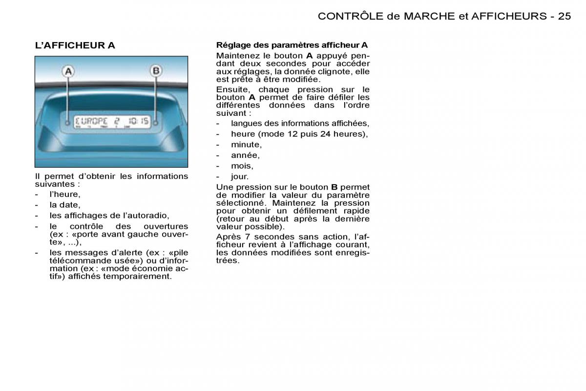 Citroen Berlingo I 1 manuel du proprietaire / page 22