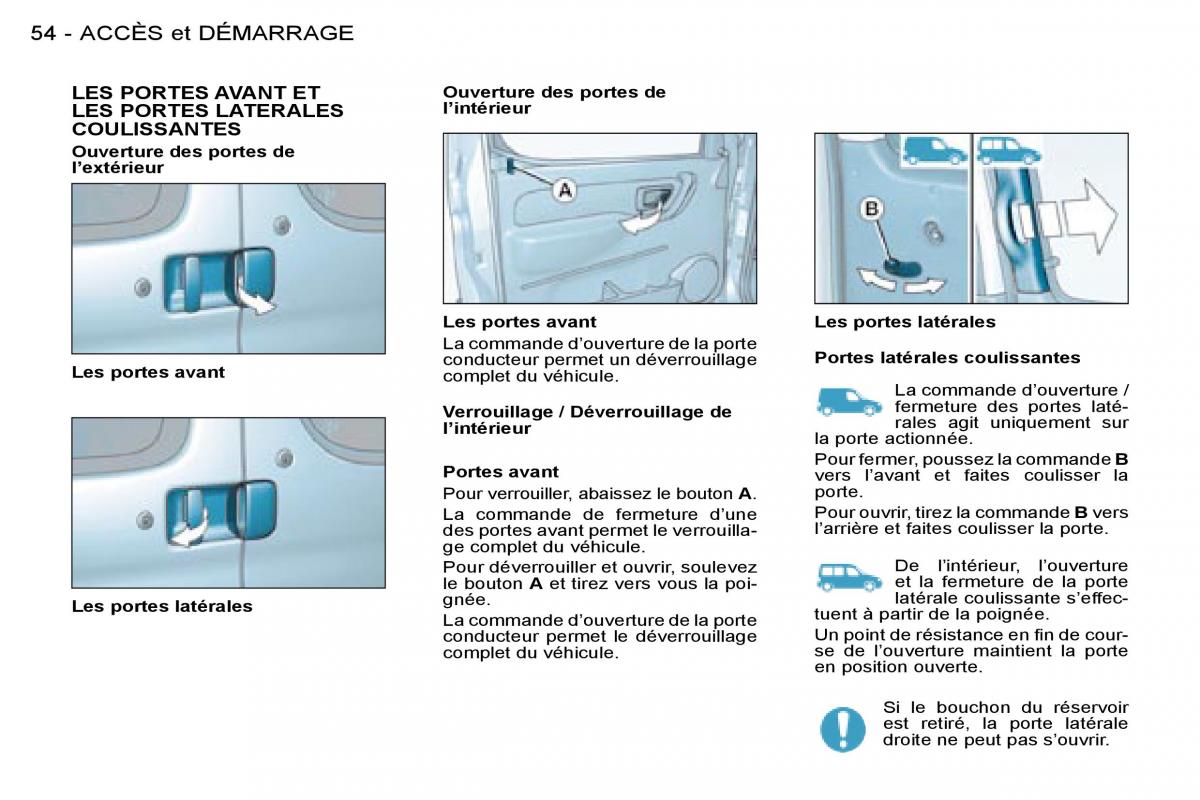 Citroen Berlingo I 1 manuel du proprietaire / page 44