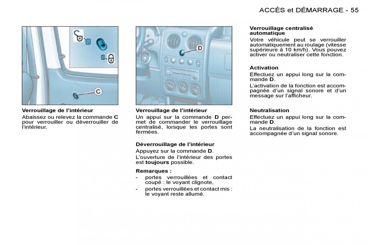 Citroen Berlingo I 1 manuel du proprietaire / page 45