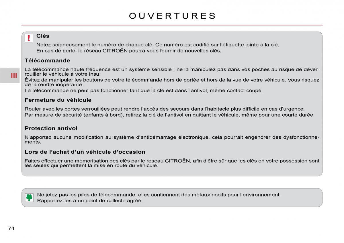 Citroen C Crosser manuel du proprietaire / page 79