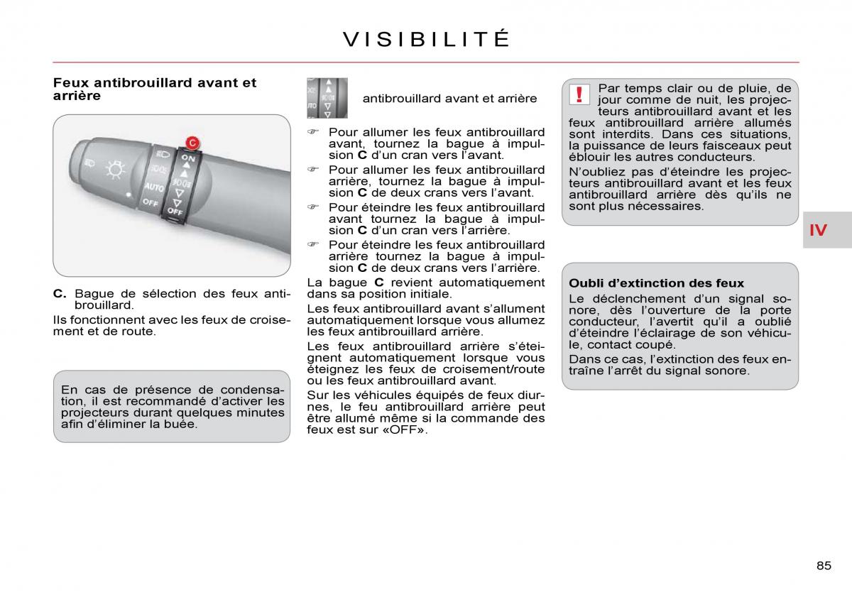 Citroen C Crosser manuel du proprietaire / page 90