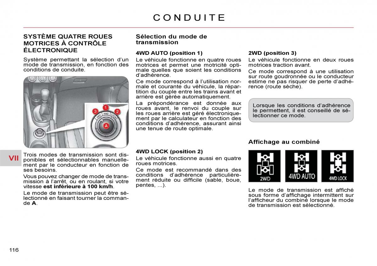 Citroen C Crosser manuel du proprietaire / page 121