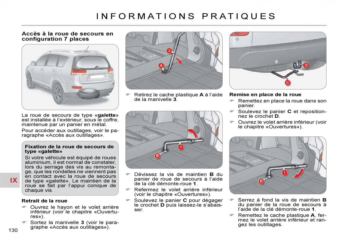 Citroen C Crosser manuel du proprietaire / page 135