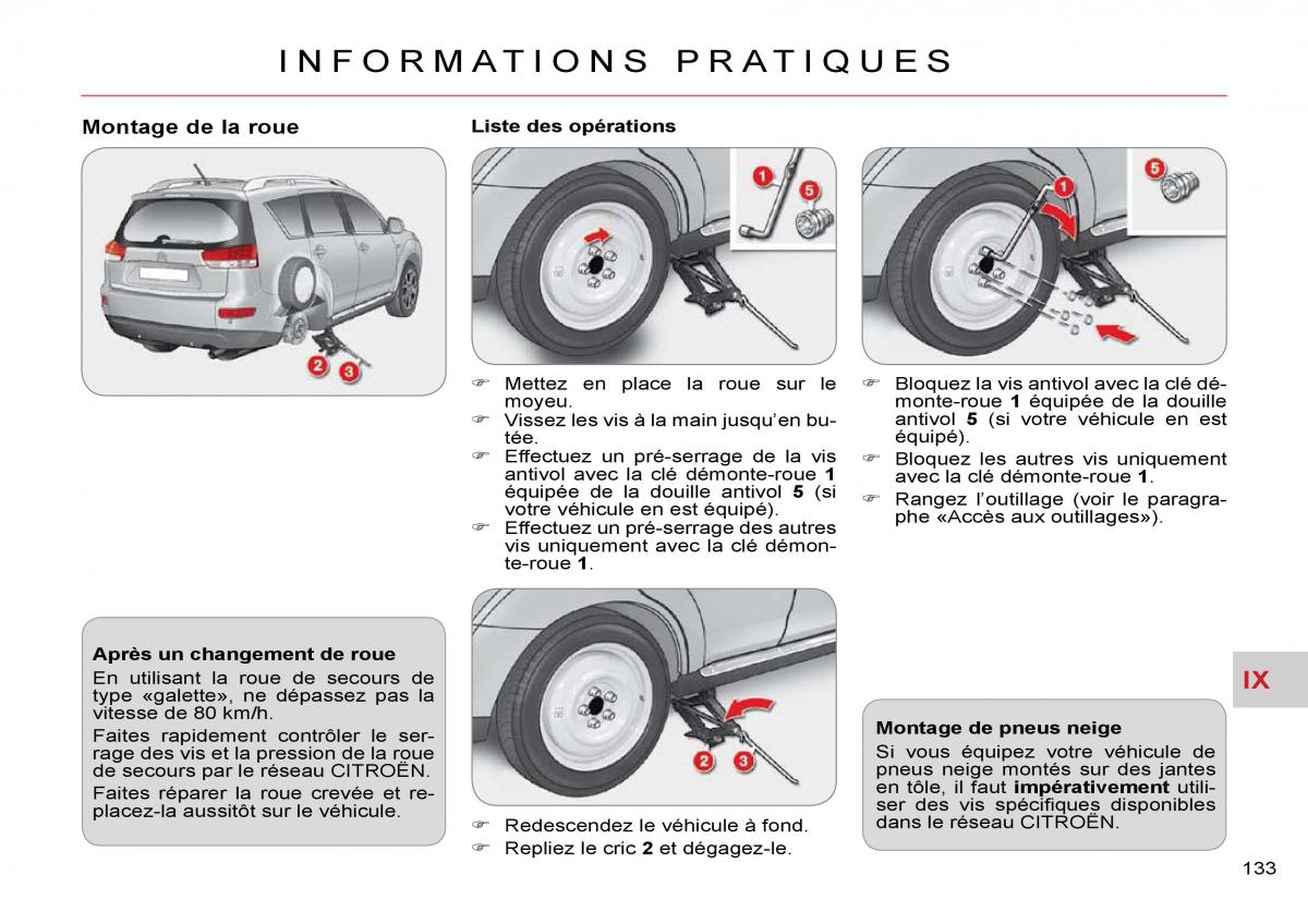 Citroen C Crosser manuel du proprietaire / page 138