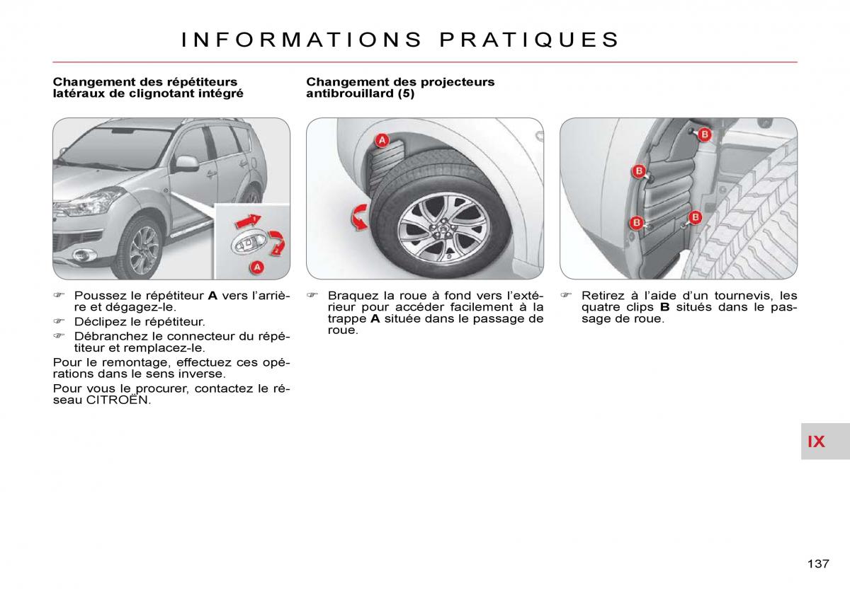 Citroen C Crosser manuel du proprietaire / page 142