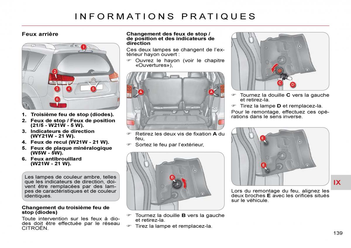 Citroen C Crosser manuel du proprietaire / page 144