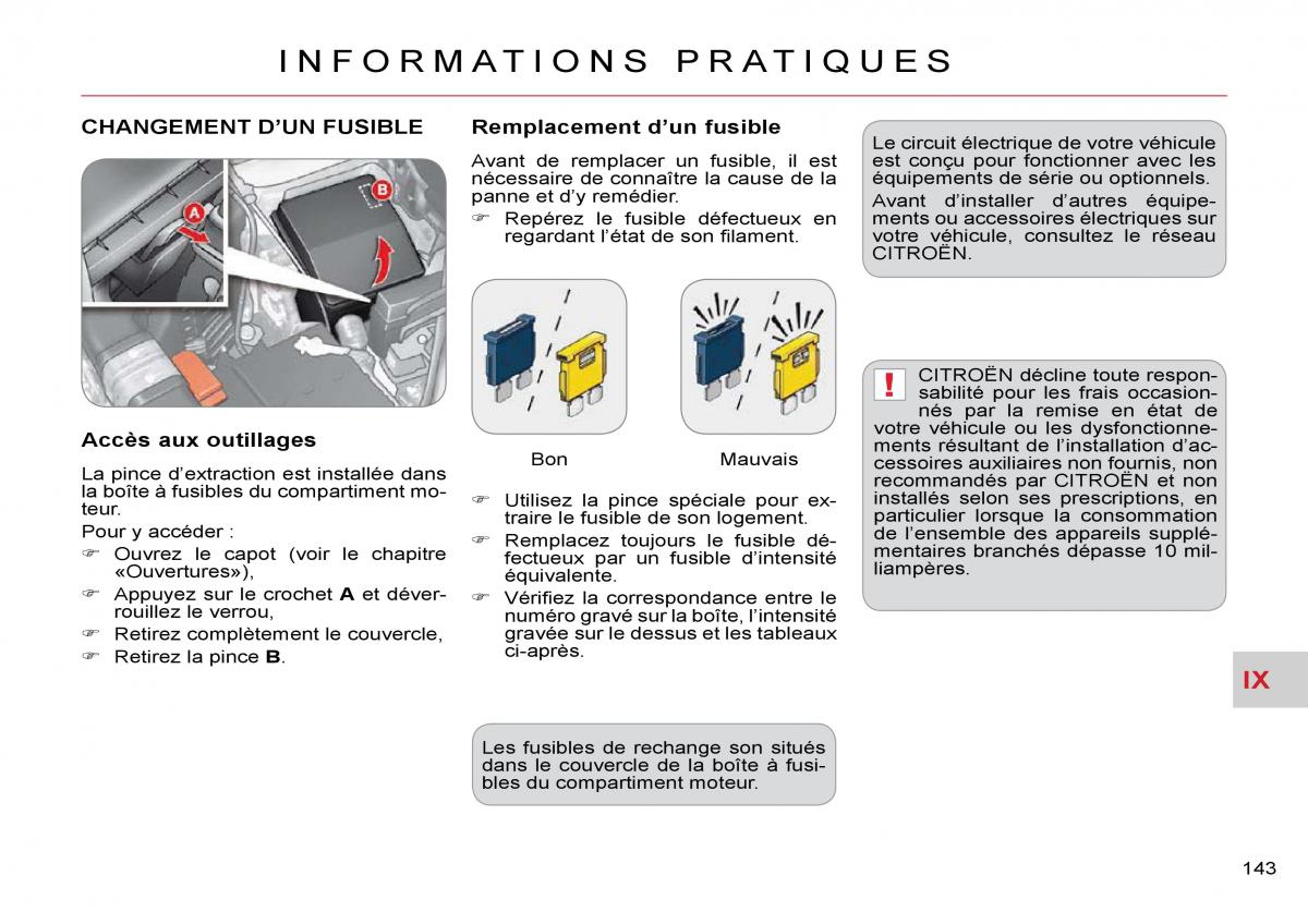 Citroen C Crosser manuel du proprietaire / page 148