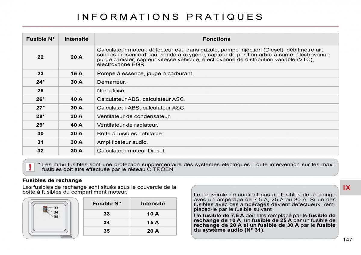 Citroen C Crosser manuel du proprietaire / page 152