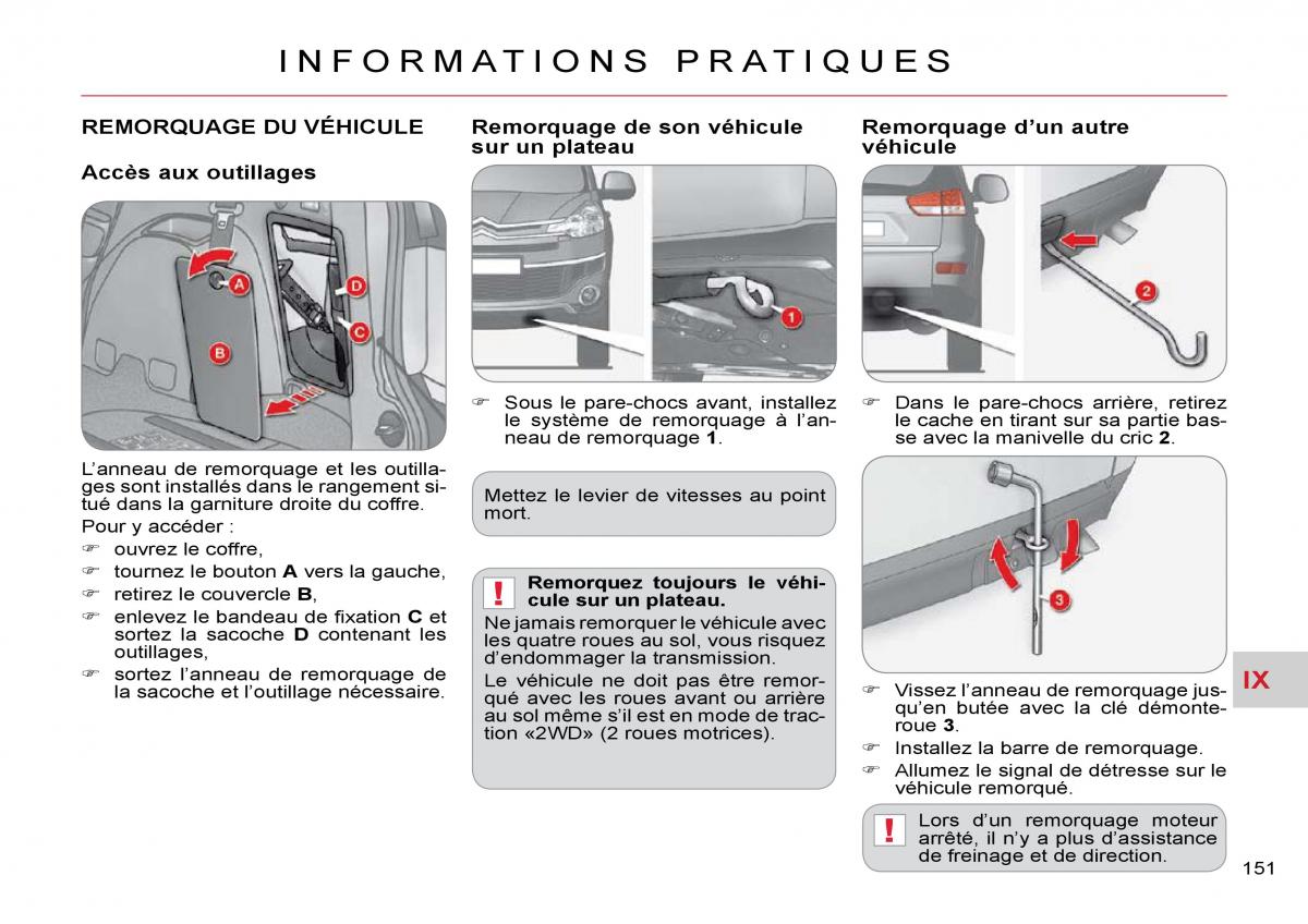 Citroen C Crosser manuel du proprietaire / page 156