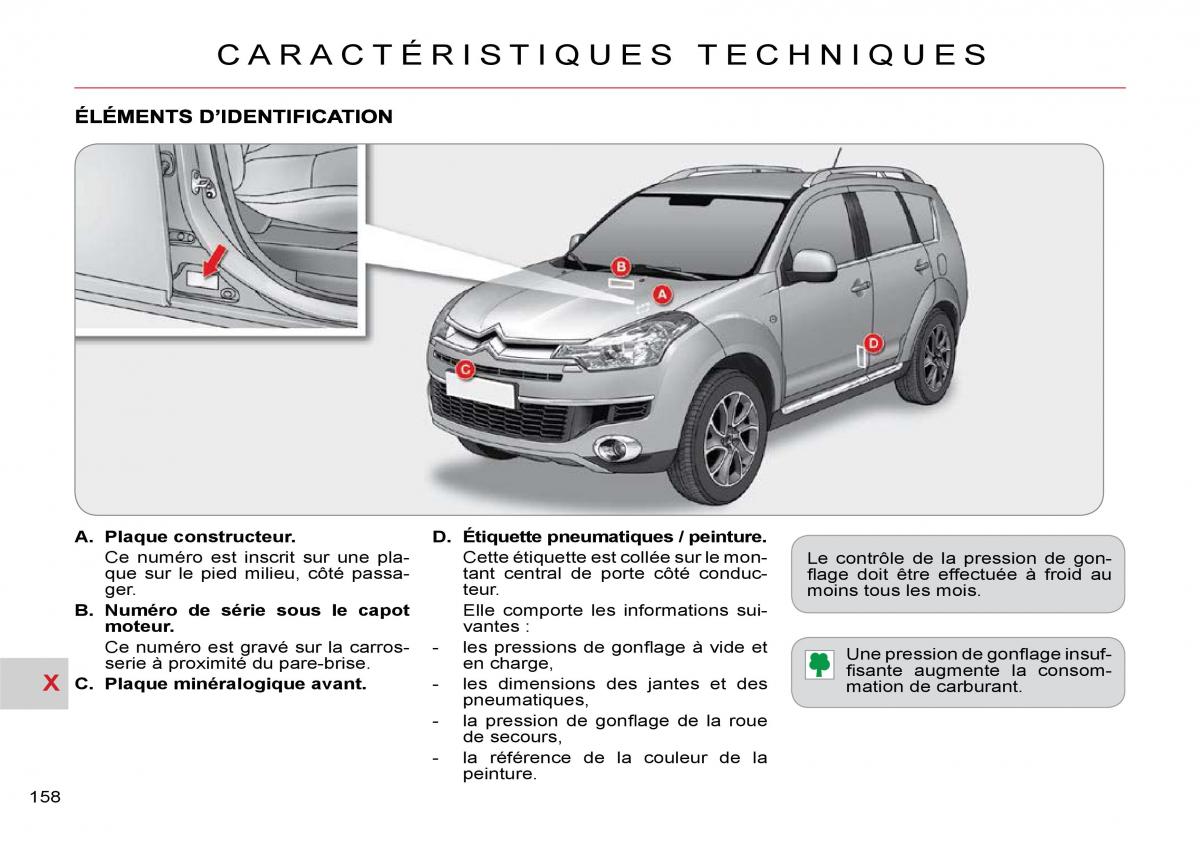 Citroen C Crosser manuel du proprietaire / page 163