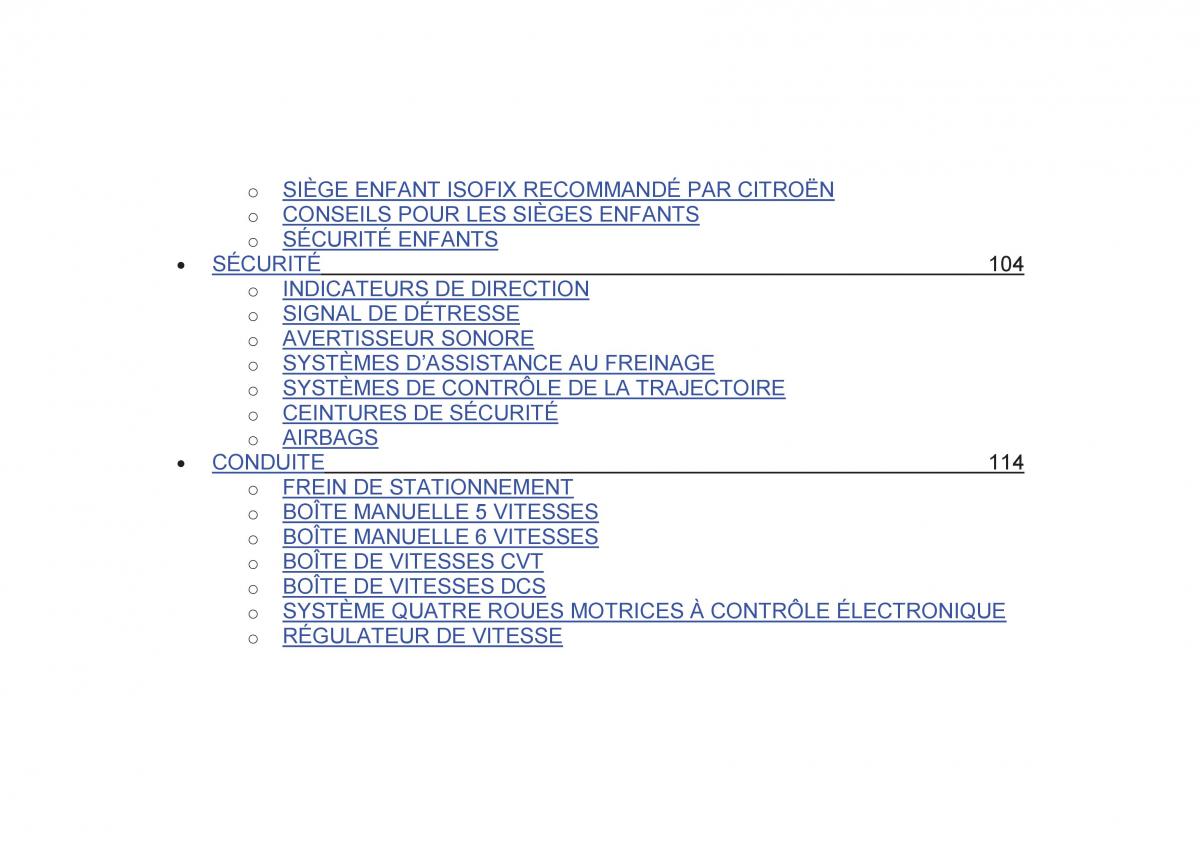 Citroen C Crosser manuel du proprietaire / page 5