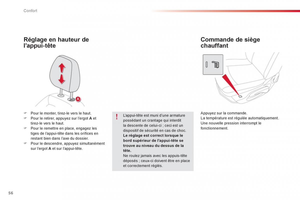 Citroen C Elysee manuel du proprietaire / page 58