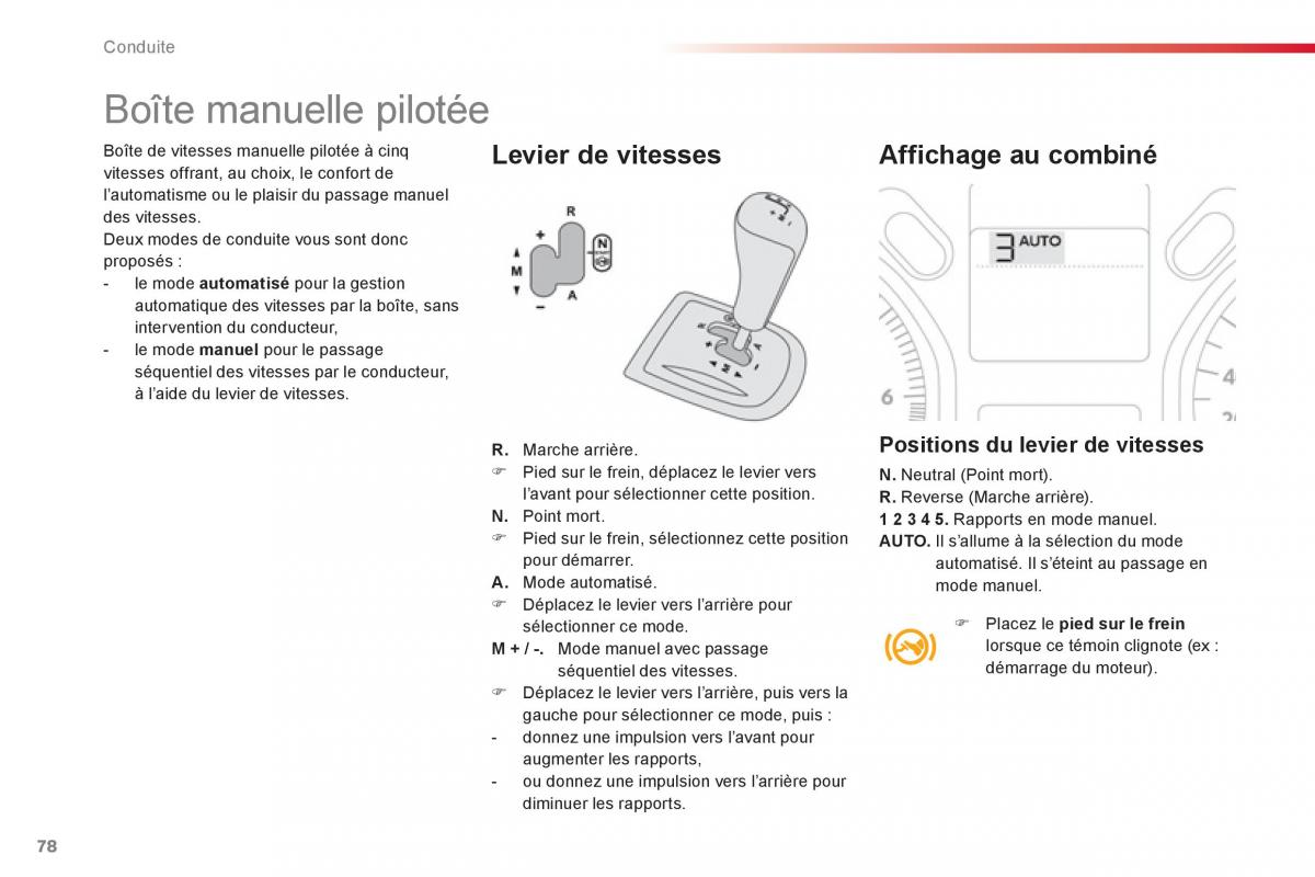 Citroen C Elysee manuel du proprietaire / page 80