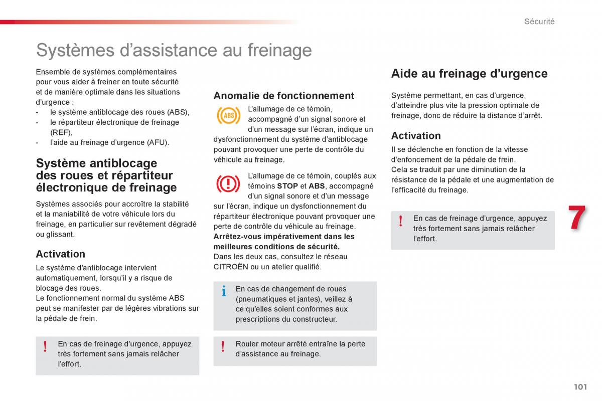 Citroen C Elysee manuel du proprietaire / page 103