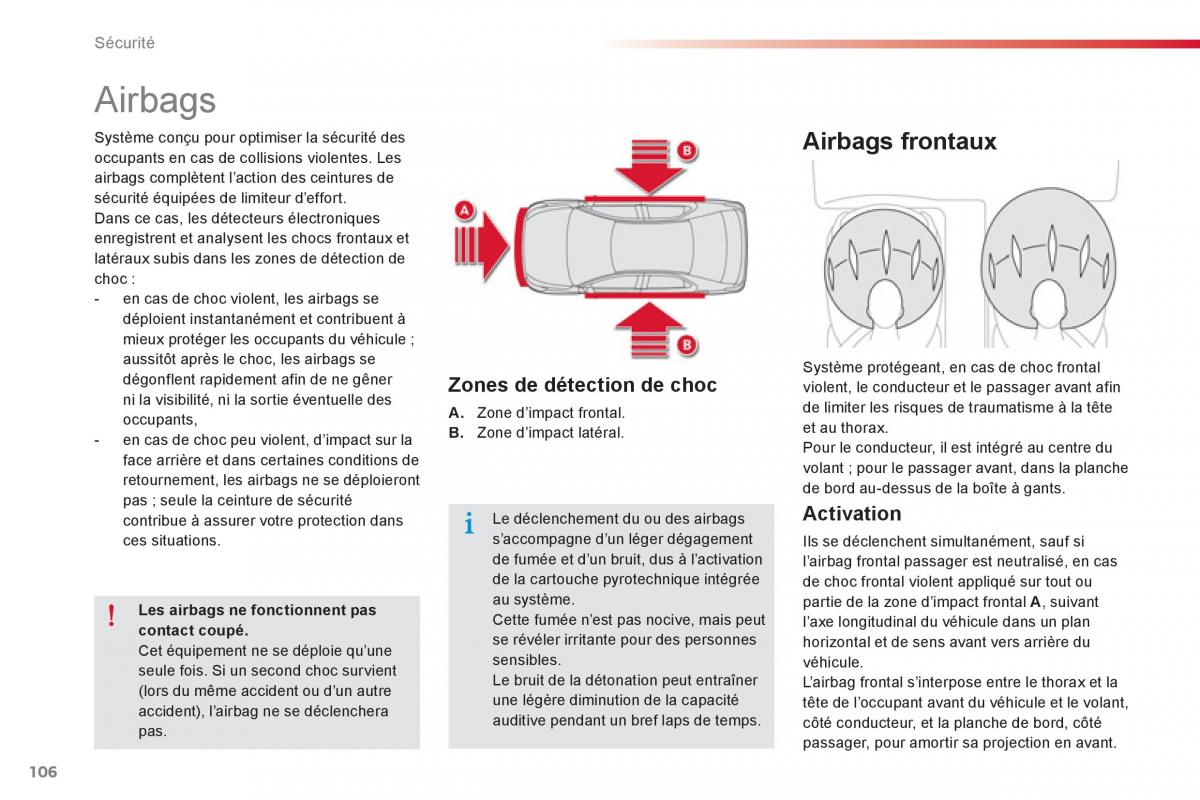 Citroen C Elysee manuel du proprietaire / page 108