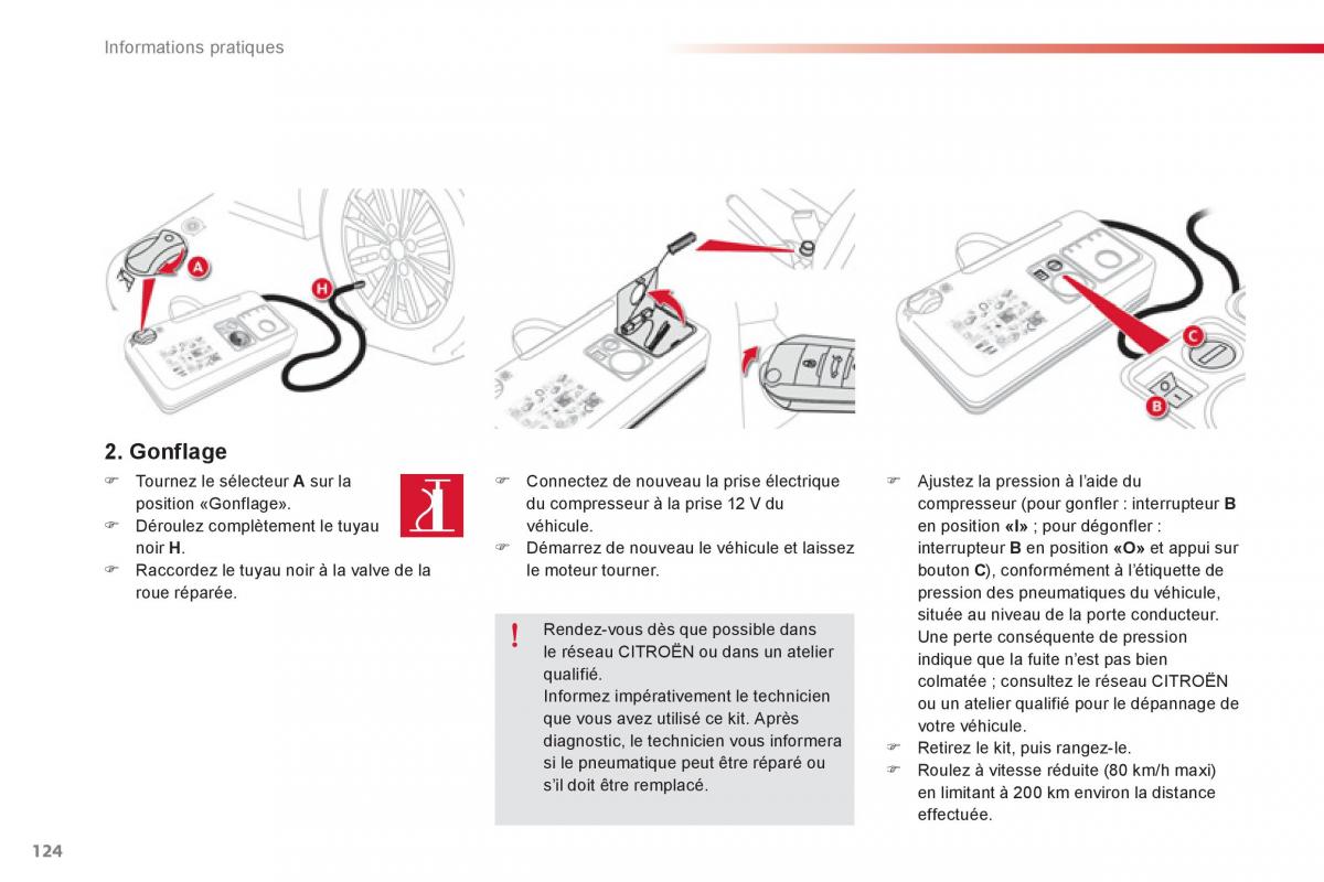 Citroen C Elysee manuel du proprietaire / page 126