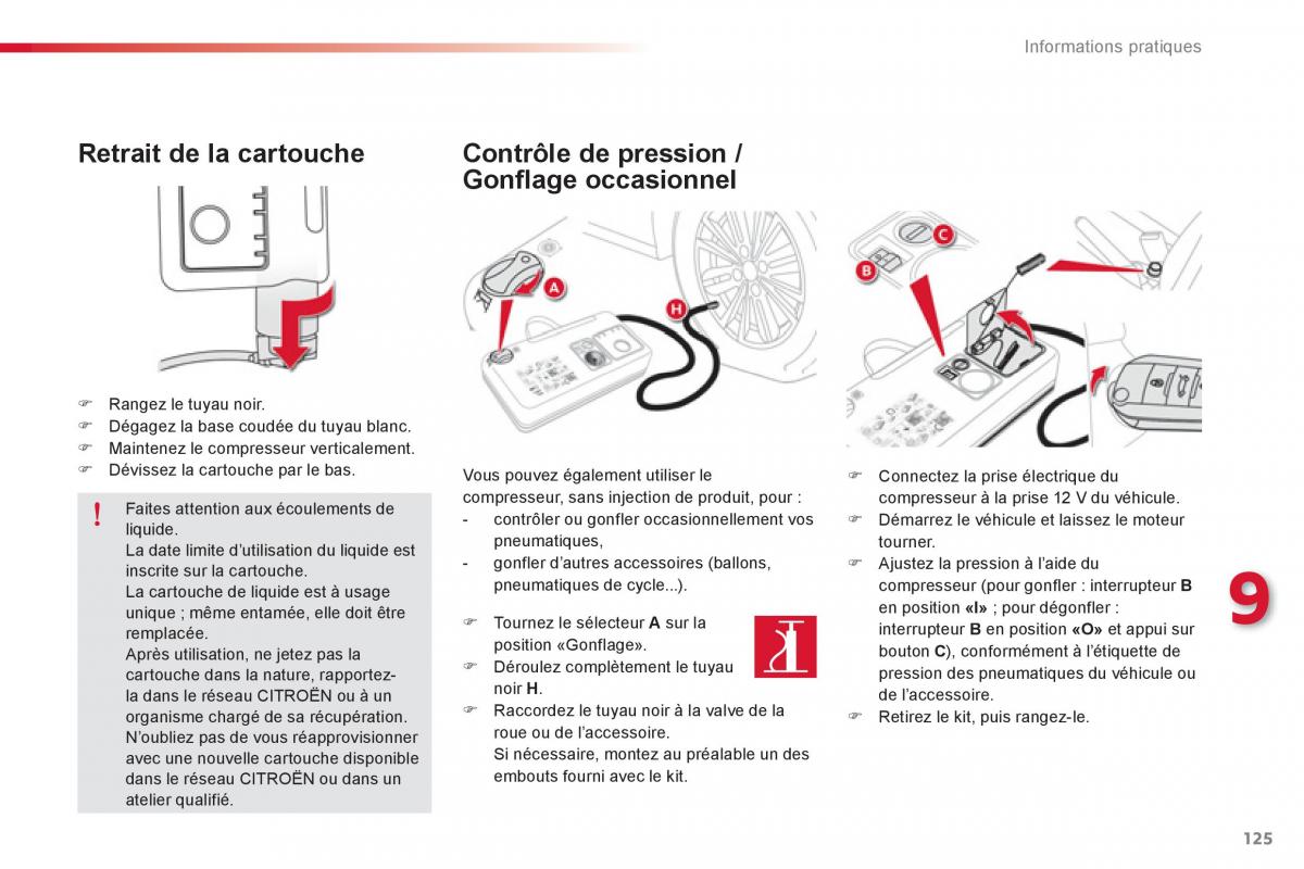 Citroen C Elysee manuel du proprietaire / page 127