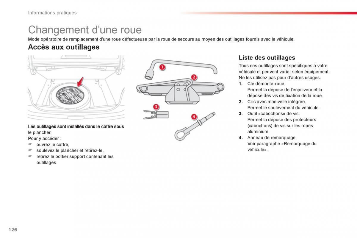 Citroen C Elysee manuel du proprietaire / page 128