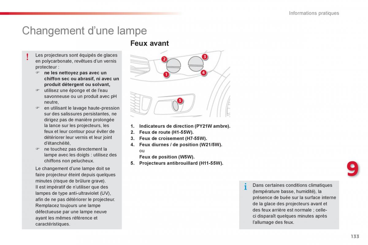 Citroen C Elysee manuel du proprietaire / page 135