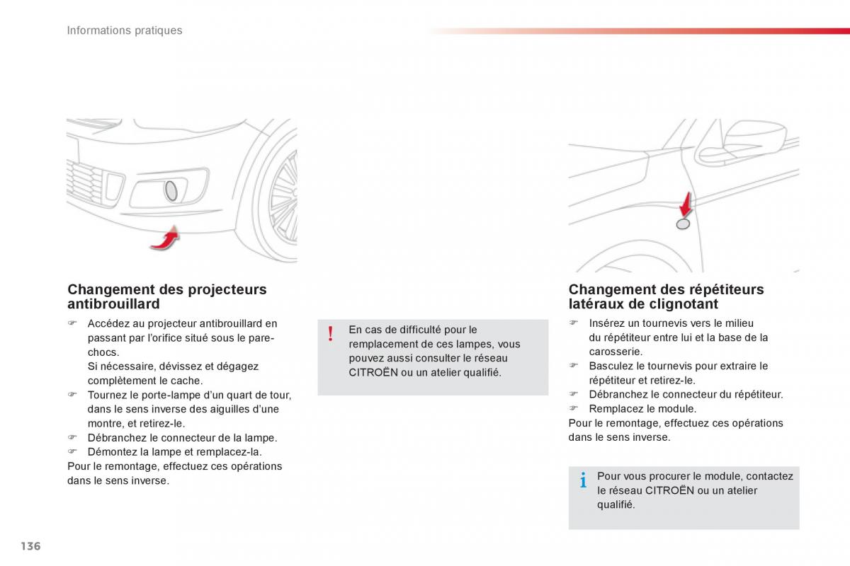 Citroen C Elysee manuel du proprietaire / page 138