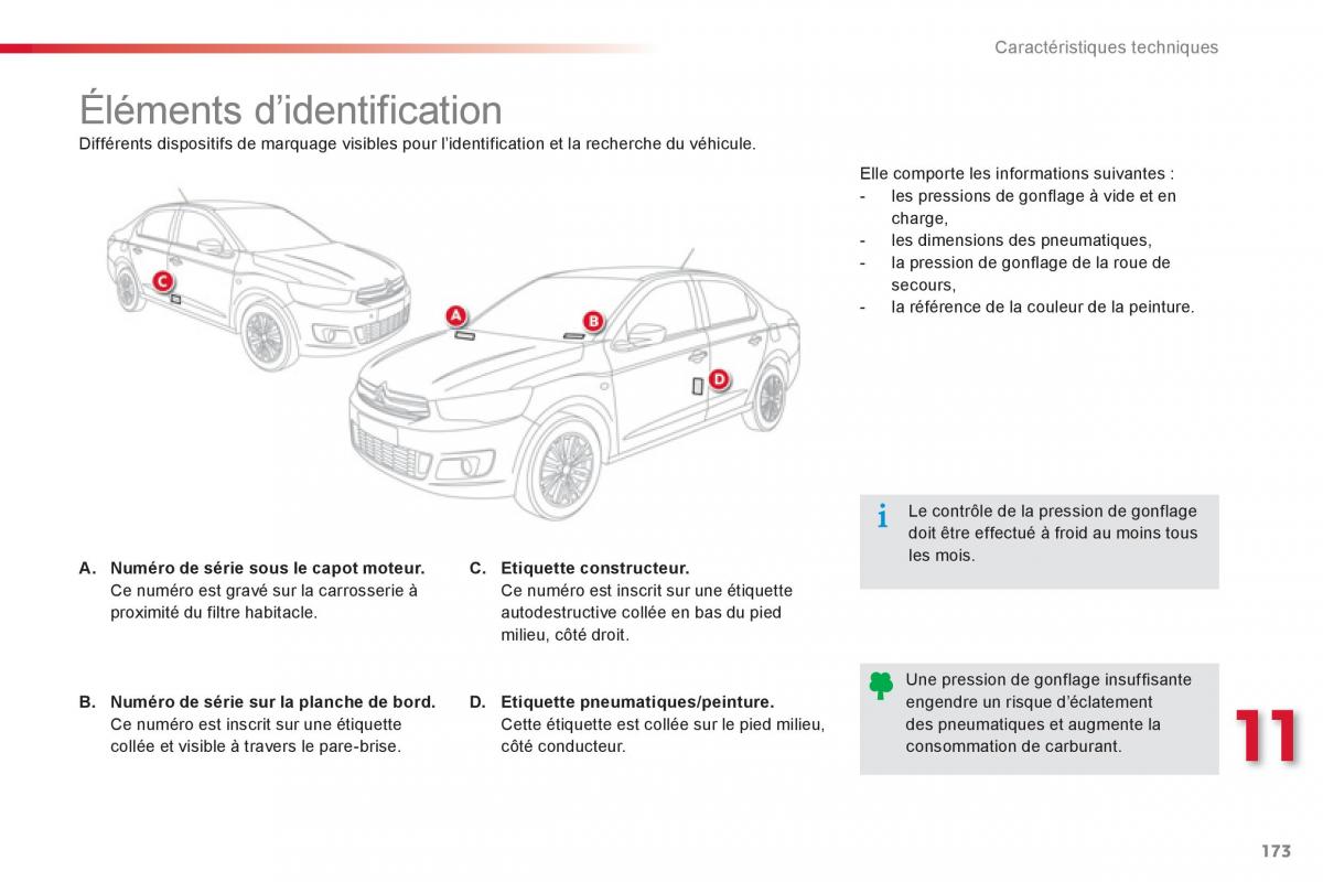 Citroen C Elysee manuel du proprietaire / page 175