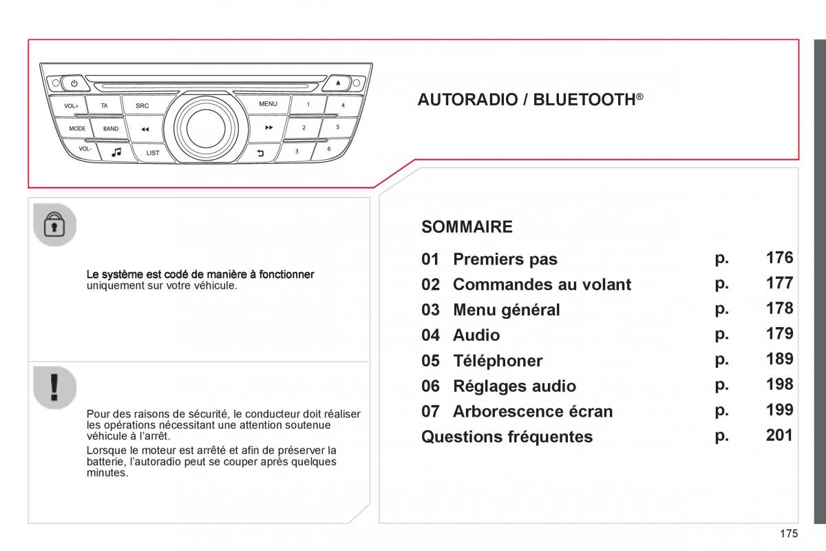 Citroen C Elysee manuel du proprietaire / page 177