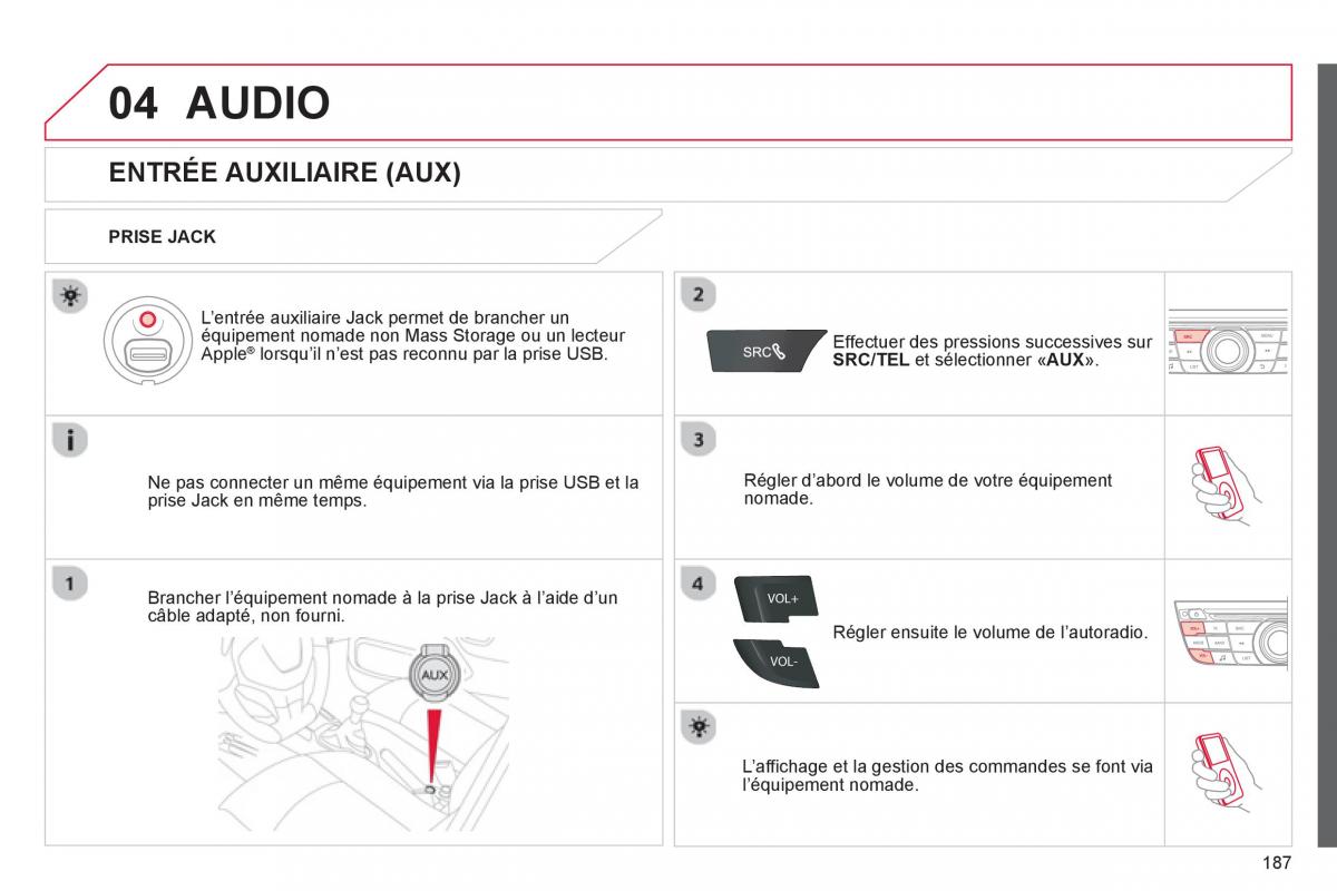 Citroen C Elysee manuel du proprietaire / page 189