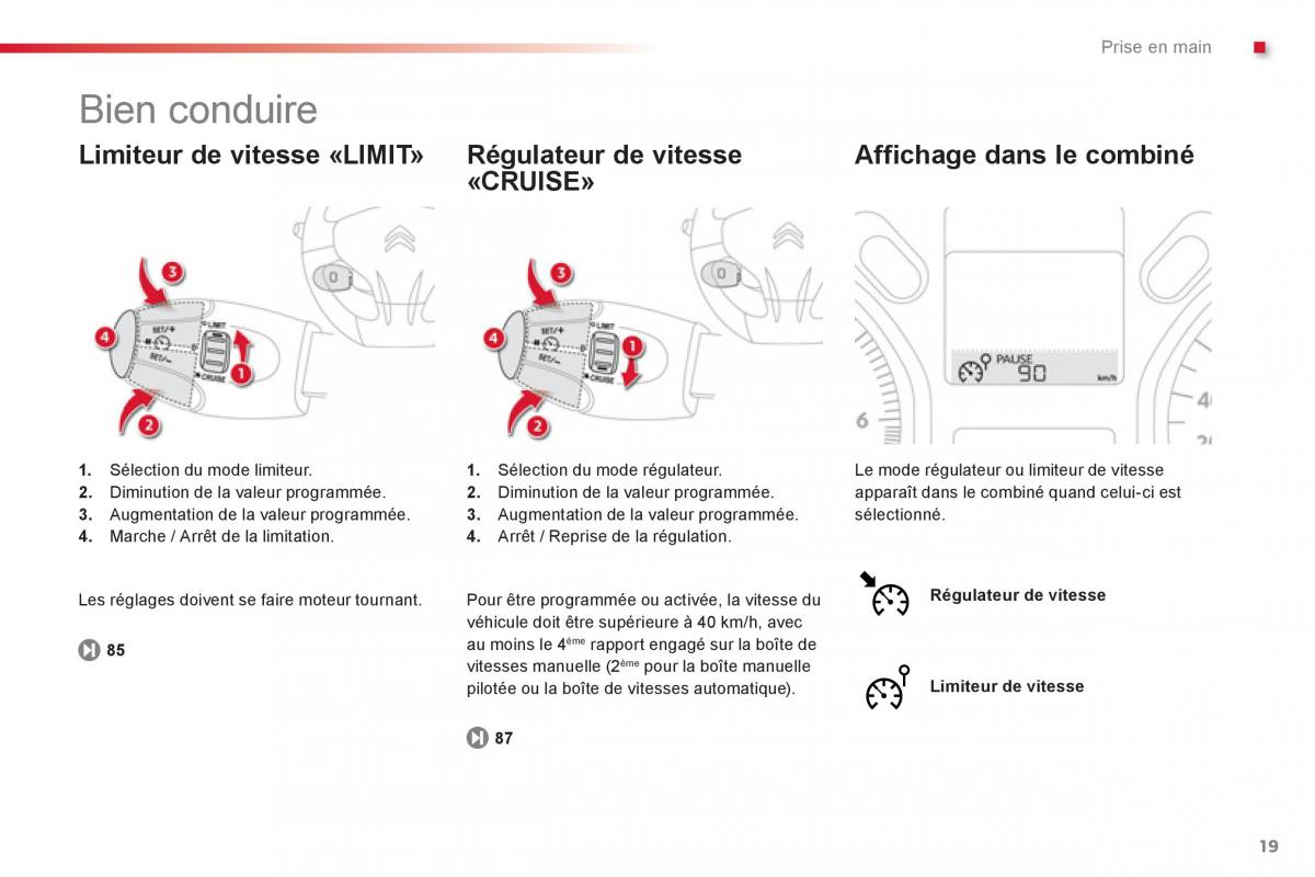 Citroen C Elysee manuel du proprietaire / page 21