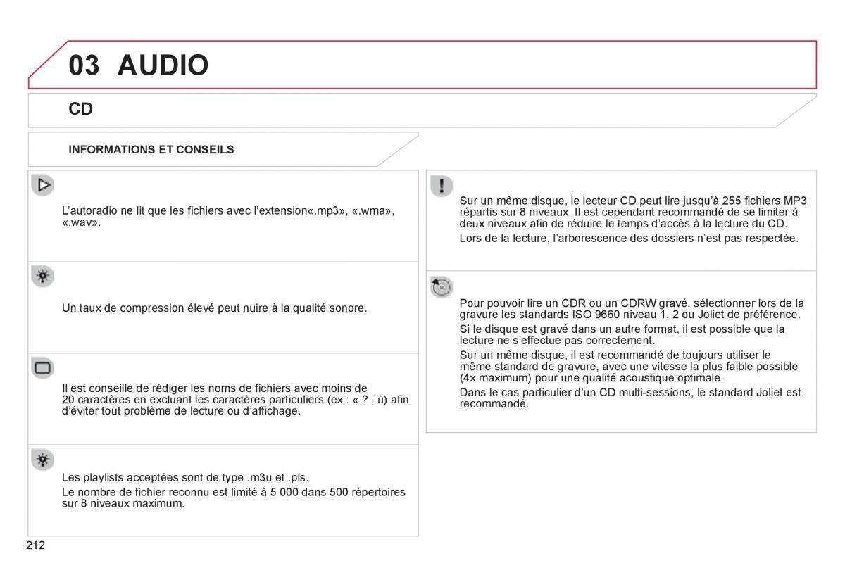 Citroen C Elysee manuel du proprietaire / page 214