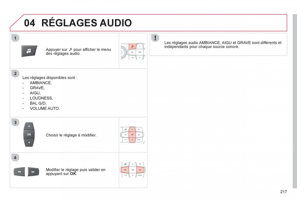 Citroen C Elysee manuel du proprietaire / page 219