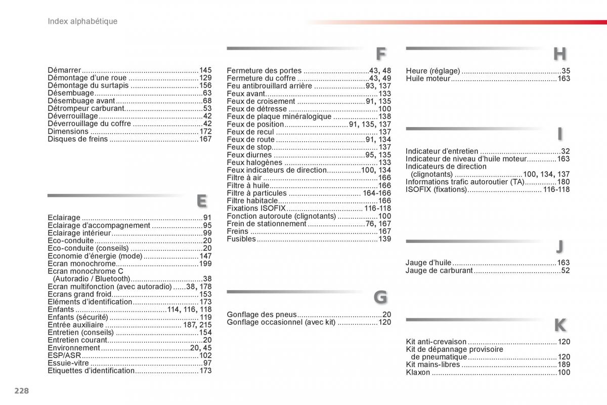 Citroen C Elysee manuel du proprietaire / page 230