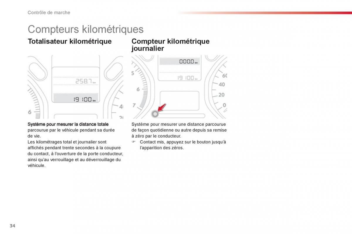 Citroen C Elysee manuel du proprietaire / page 36