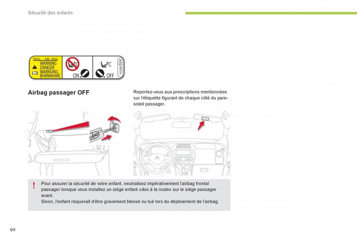 Citroen C Zero manuel du proprietaire / page 66