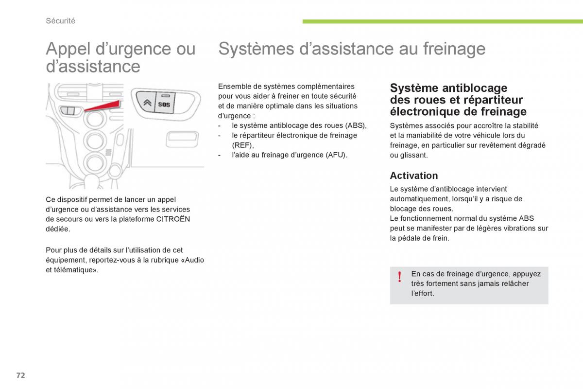 Citroen C Zero manuel du proprietaire / page 74