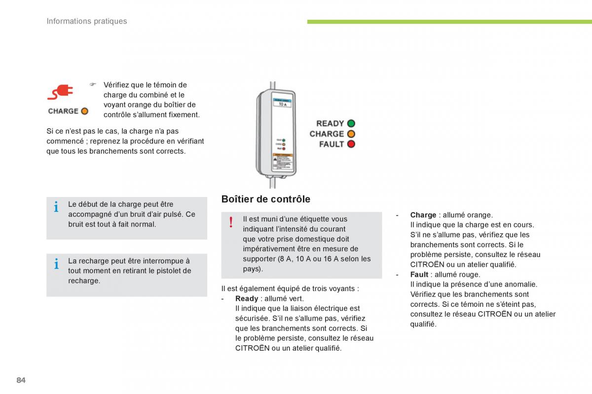 Citroen C Zero manuel du proprietaire / page 86