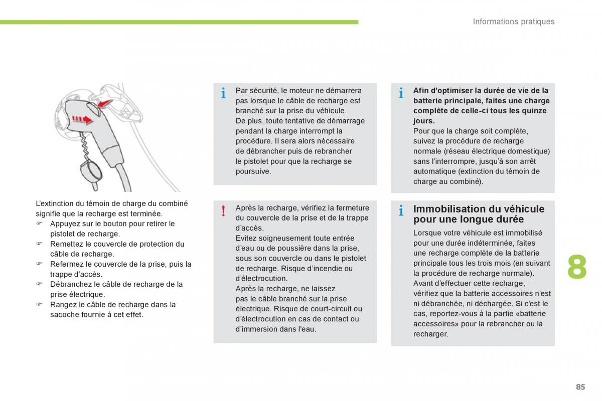 Citroen C Zero manuel du proprietaire / page 87