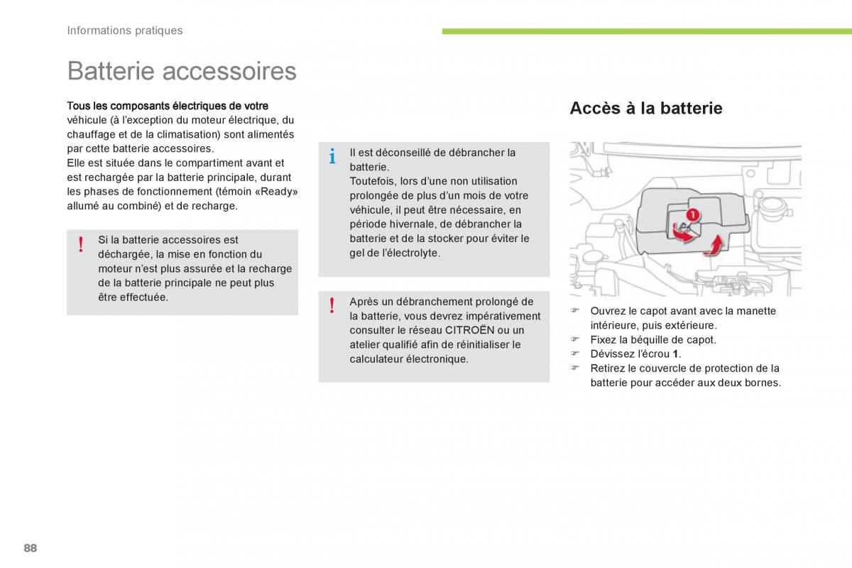 Citroen C Zero manuel du proprietaire / page 90