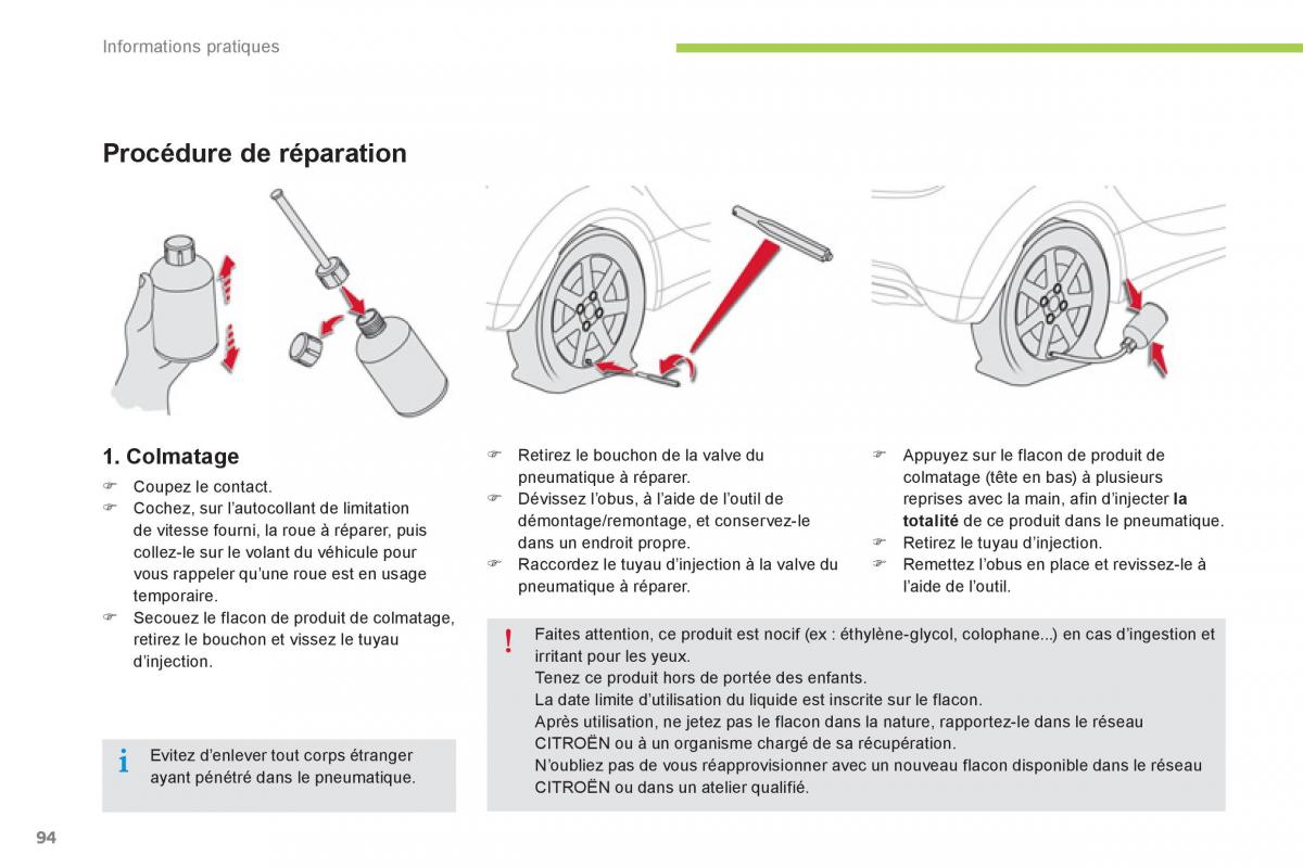 Citroen C Zero manuel du proprietaire / page 96