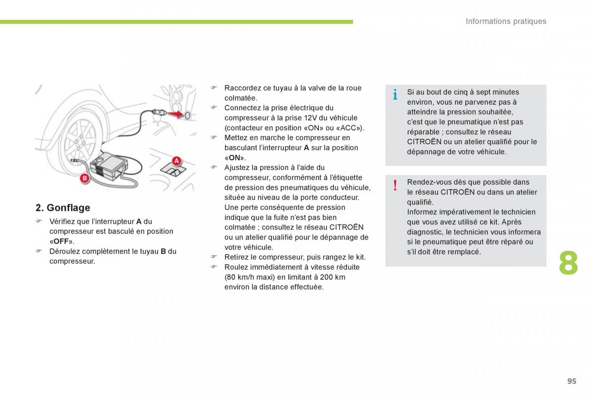 Citroen C Zero manuel du proprietaire / page 97