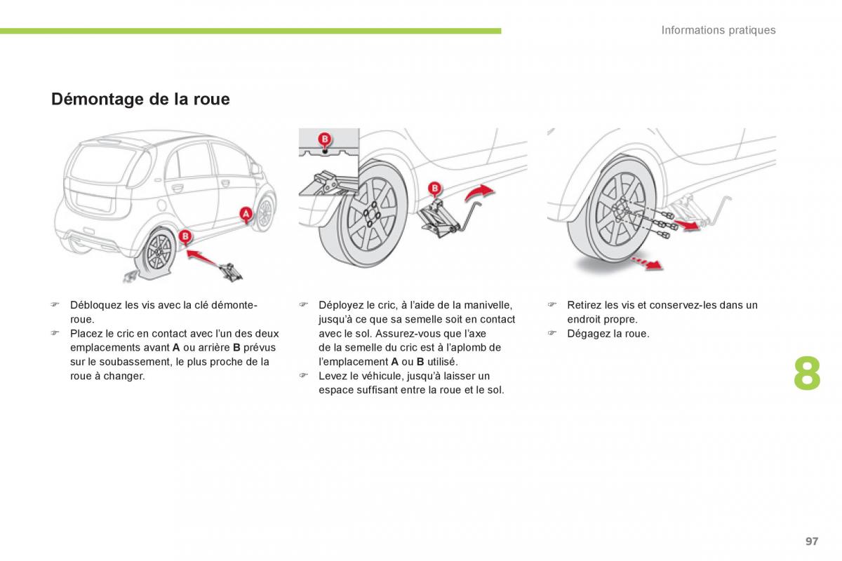 Citroen C Zero manuel du proprietaire / page 99