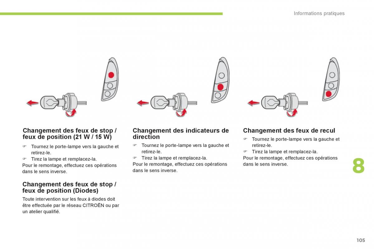 Citroen C Zero manuel du proprietaire / page 107